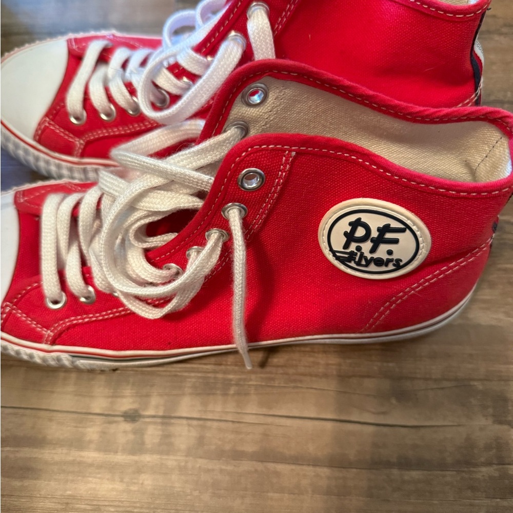 red P.F. Flyers 
men’s 8.5
women’s 10